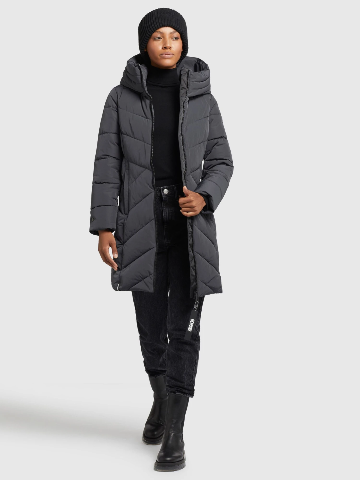 Khujo Manteaux Dhiver Manteau D’hiver Formin Femme Graphite 6 Khujo Manteaux Dhiver Manteau D’hiver Formin Femme Graphite - Image 6