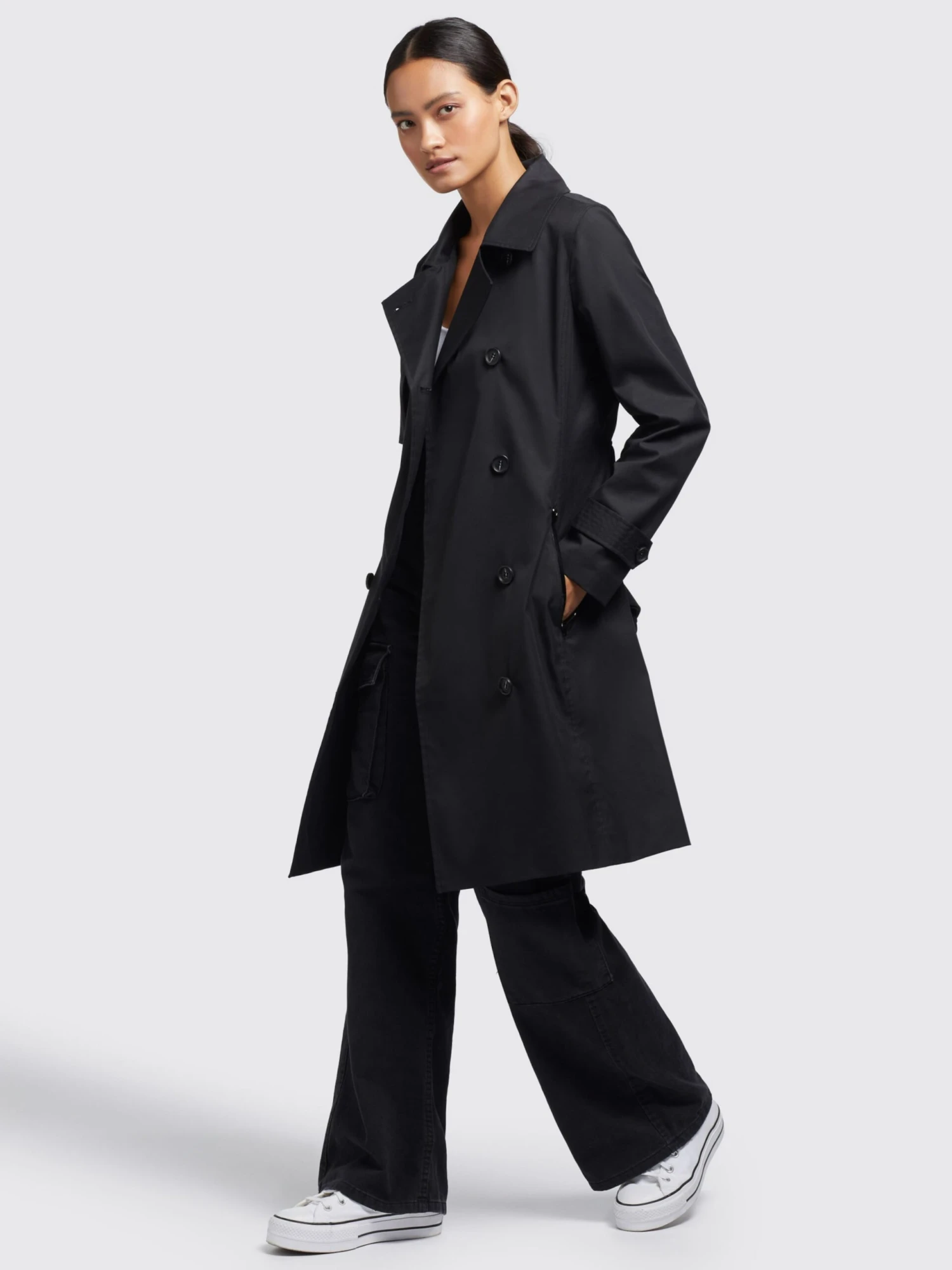 Khujo Trenchs Manteau Mi-saison Sarina Femme Noir 3 Khujo Trenchs Manteau Mi-saison Sarina Femme Noir - Image 3