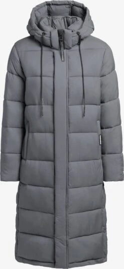 Khujo Manteaux Dhiver Manteau D’hiver Julina Femme Gris Foncé