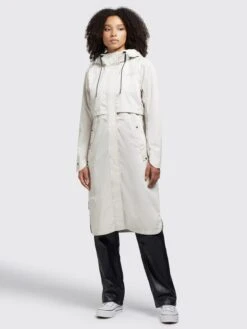 Khujo Manteaux De Mi-saison Manteau Mi-saison Jomana Femme Blanc Cassé -Khujo Boutique 7fc79d24c4a66ce5abde1b89a112a337
