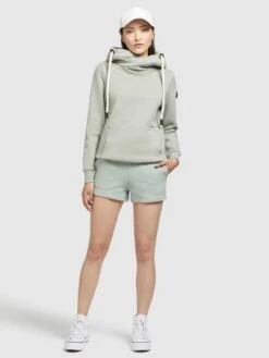 Khujo Sweats à Capuche Sweat-shirt Rhabea Femme Vert Pastel -Khujo Boutique 7fca10bf52116e572c0479e2b5c0b34f