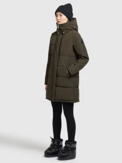Khujo Manteaux Courts Manteau D’hiver Mats Femme Vert Foncé 13 Khujo Manteaux Courts Manteau D’hiver Mats Femme Vert Foncé -Khujo Boutique 8015f1d1c954bb244d8eb6e9426b0488