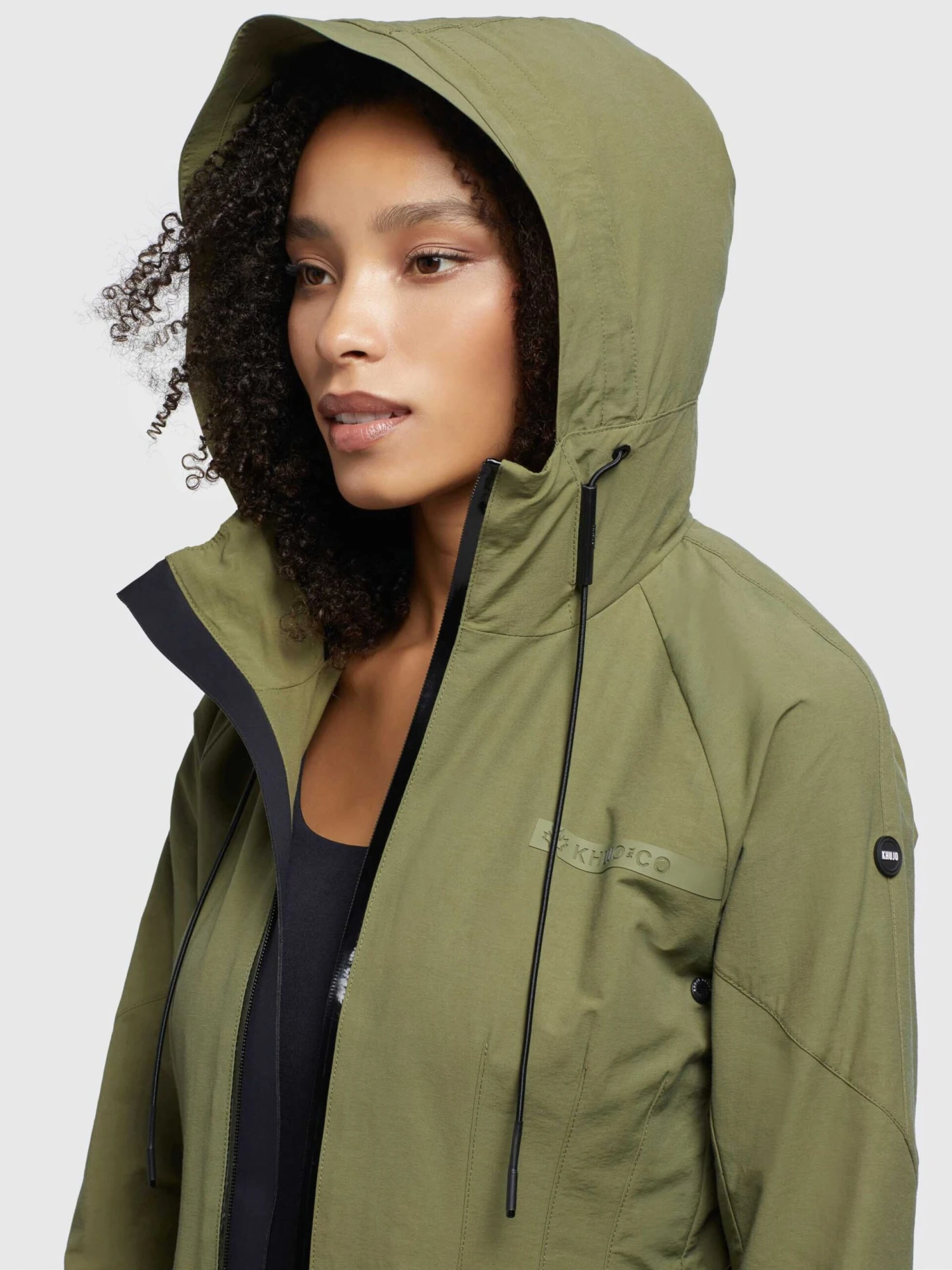 Khujo Parkas Parka Mi-saison Femme Olive 7 Khujo Parkas Parka Mi-saison Femme Olive - Image 7