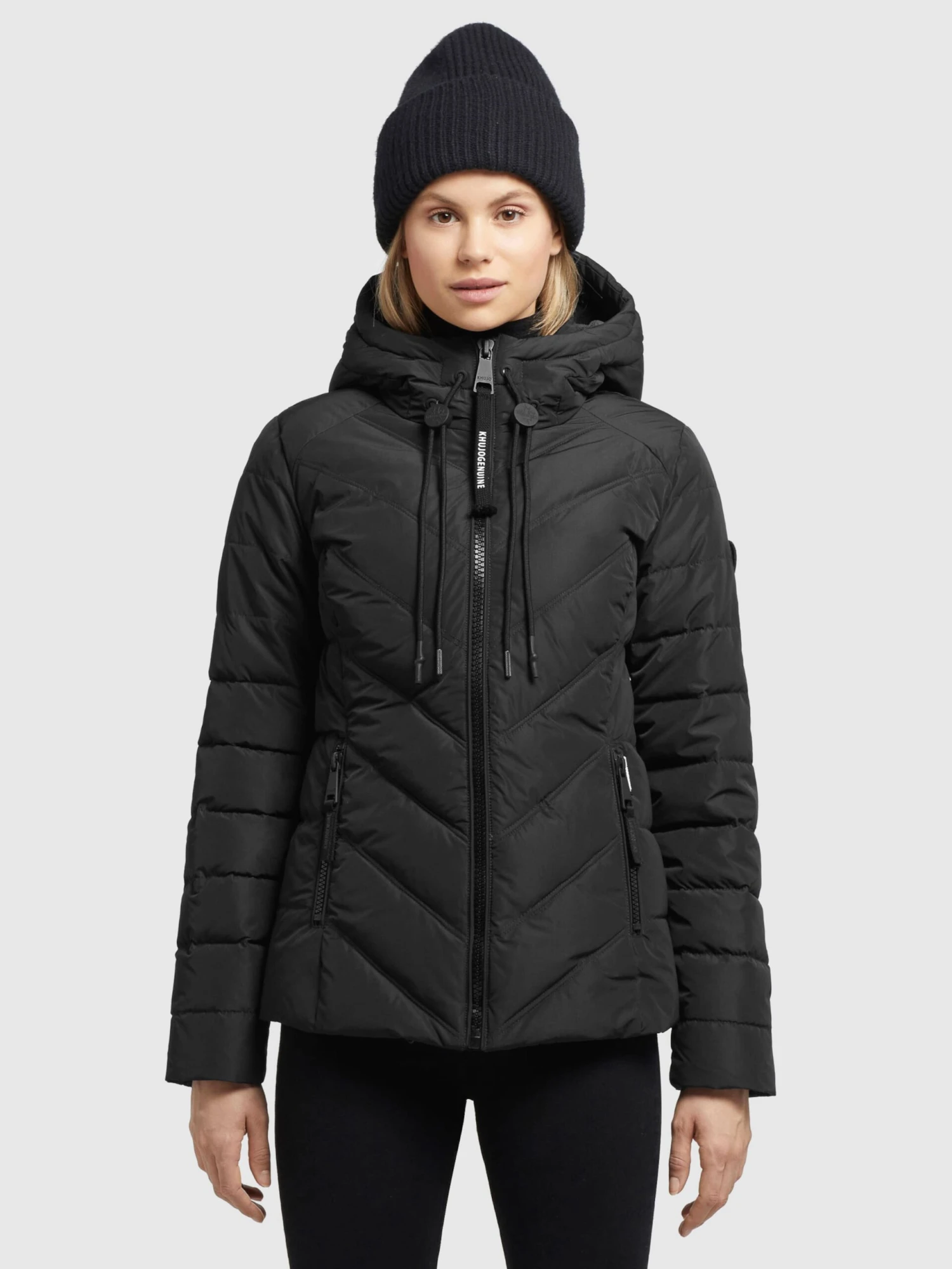 Khujo Vestes De Mi-saison Veste Mi-saison Stern Femme Noir 2 Khujo Vestes De Mi-saison Veste Mi-saison Stern Femme Noir - Image 2