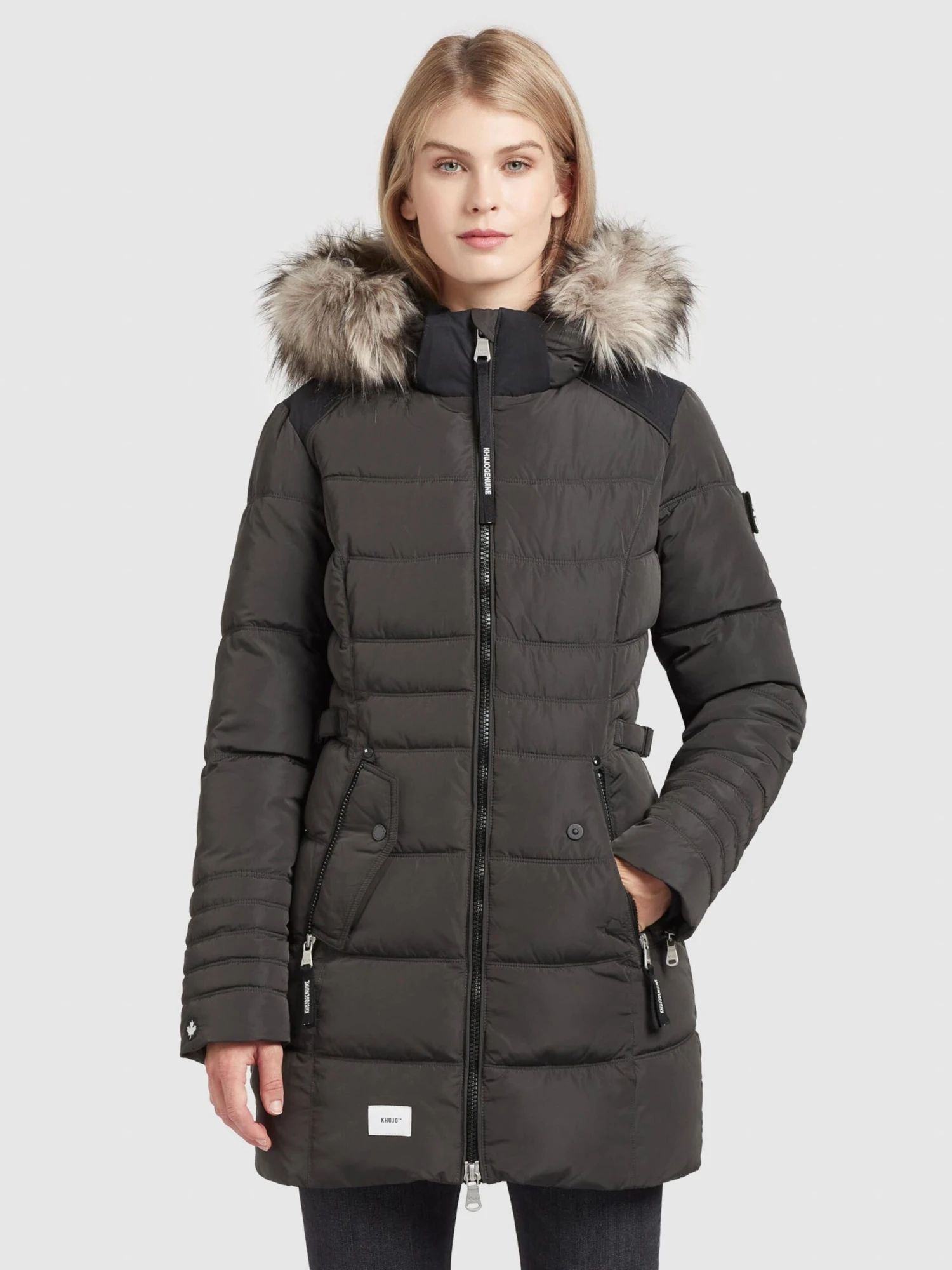 Khujo Manteaux Dhiver Manteau D’hiver Amaray Femme Anthracite 2 Khujo Manteaux Dhiver Manteau D’hiver Amaray Femme Anthracite - Image 2