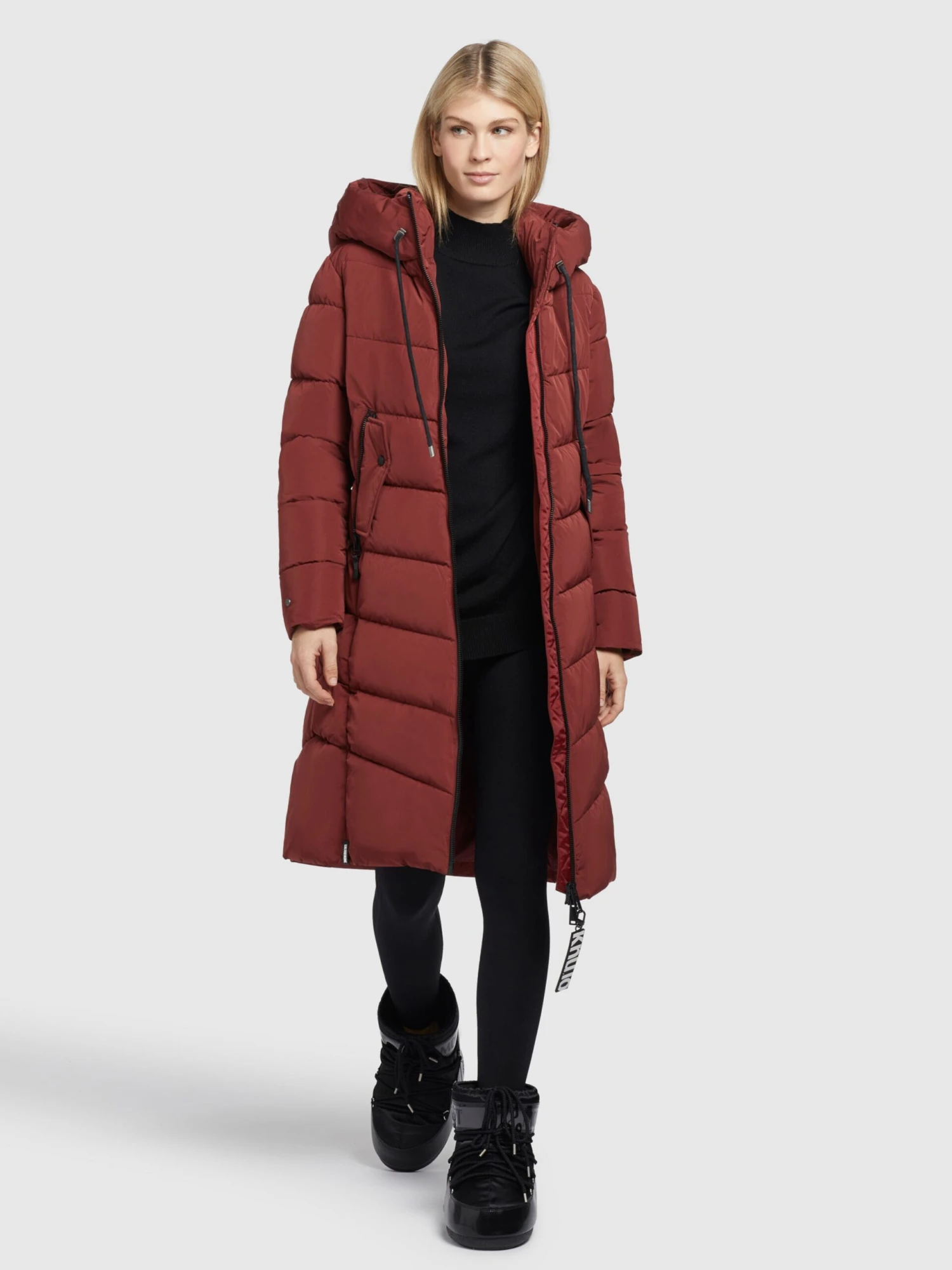 Khujo Manteaux De Mi-saison Manteau Mi-saison Klayd Femme Rouge Foncé 3 Khujo Manteaux De Mi-saison Manteau Mi-saison Klayd Femme Rouge Foncé - Image 3