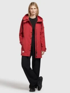 Khujo Vestes De Mi-saison Veste Mi-saison Femme Rouge -Khujo Boutique 994ff7213d8ae602d3ca0afbc62af715