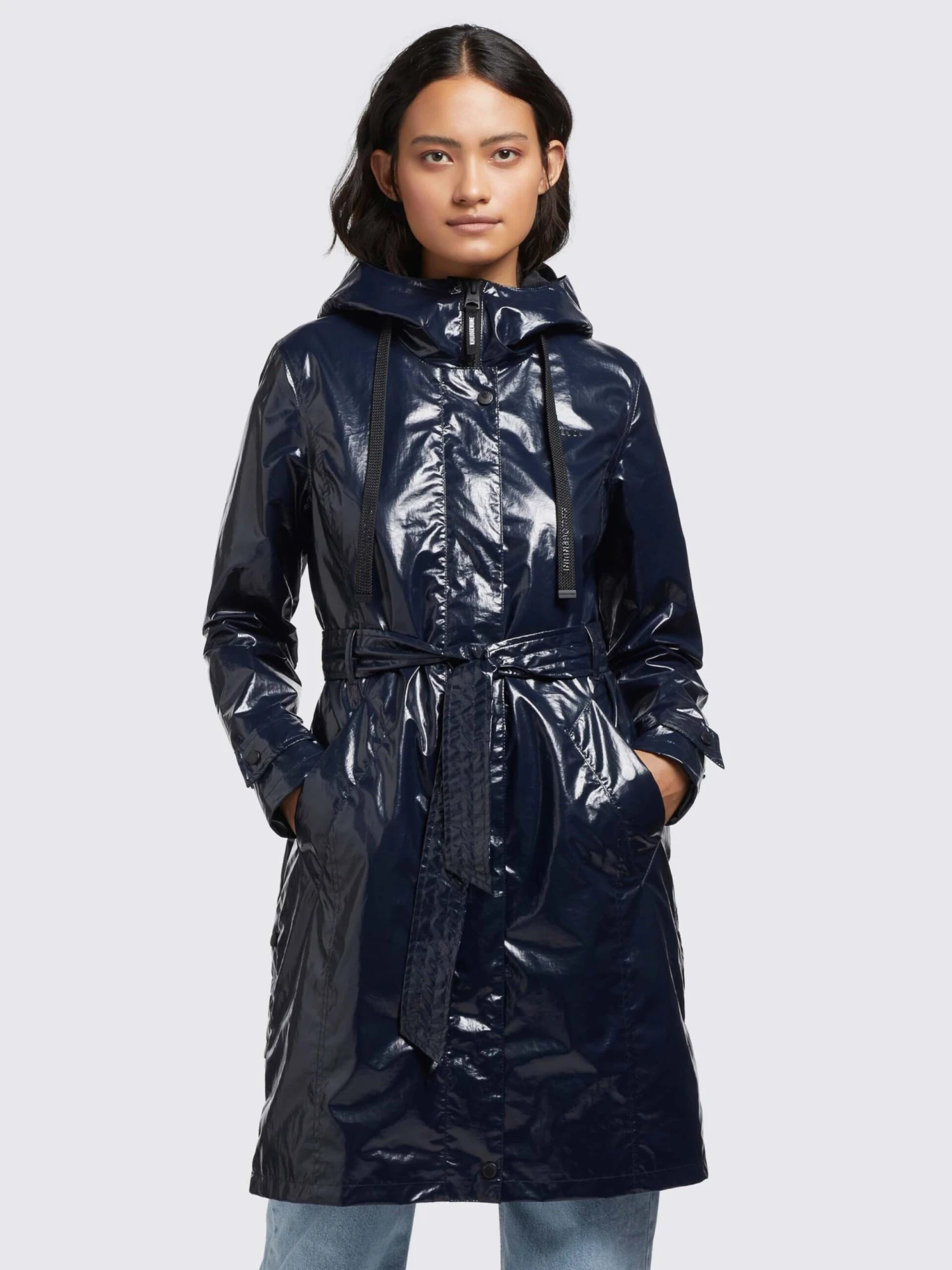 Khujo Manteaux De Pluie Manteau Mi-saison Alecia Femme Bleu Nuit 2 Khujo Manteaux De Pluie Manteau Mi-saison Alecia Femme Bleu Nuit - Image 2
