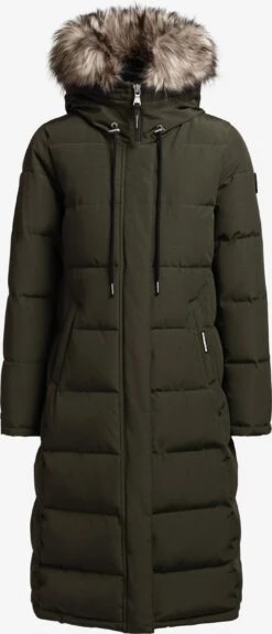 Khujo Manteaux Dhiver Manteau D’hiver LOLL Femme Kaki