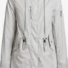 Khujo Parkas Parka Mi-saison Dayes Femme Blanc Cassé
