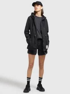 Khujo Vestes De Mi-saison Veste Mi-saison SESIA Femme Noir -Khujo Boutique 9d0b18510acaa5b564d56439819f0f30