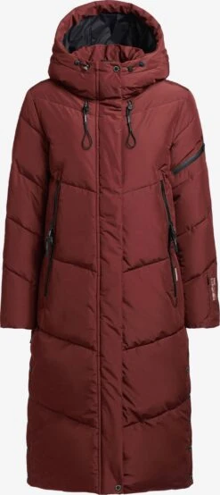 Khujo Manteaux Dhiver Manteau D’hiver SONJE4 Femme Rouge Rouille