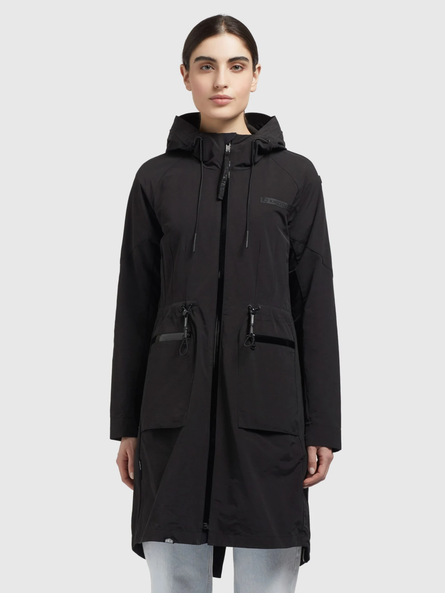 Khujo Parkas Parka Mi-saison Femme Noir 2 Khujo Parkas Parka Mi-saison Femme Noir - Image 2