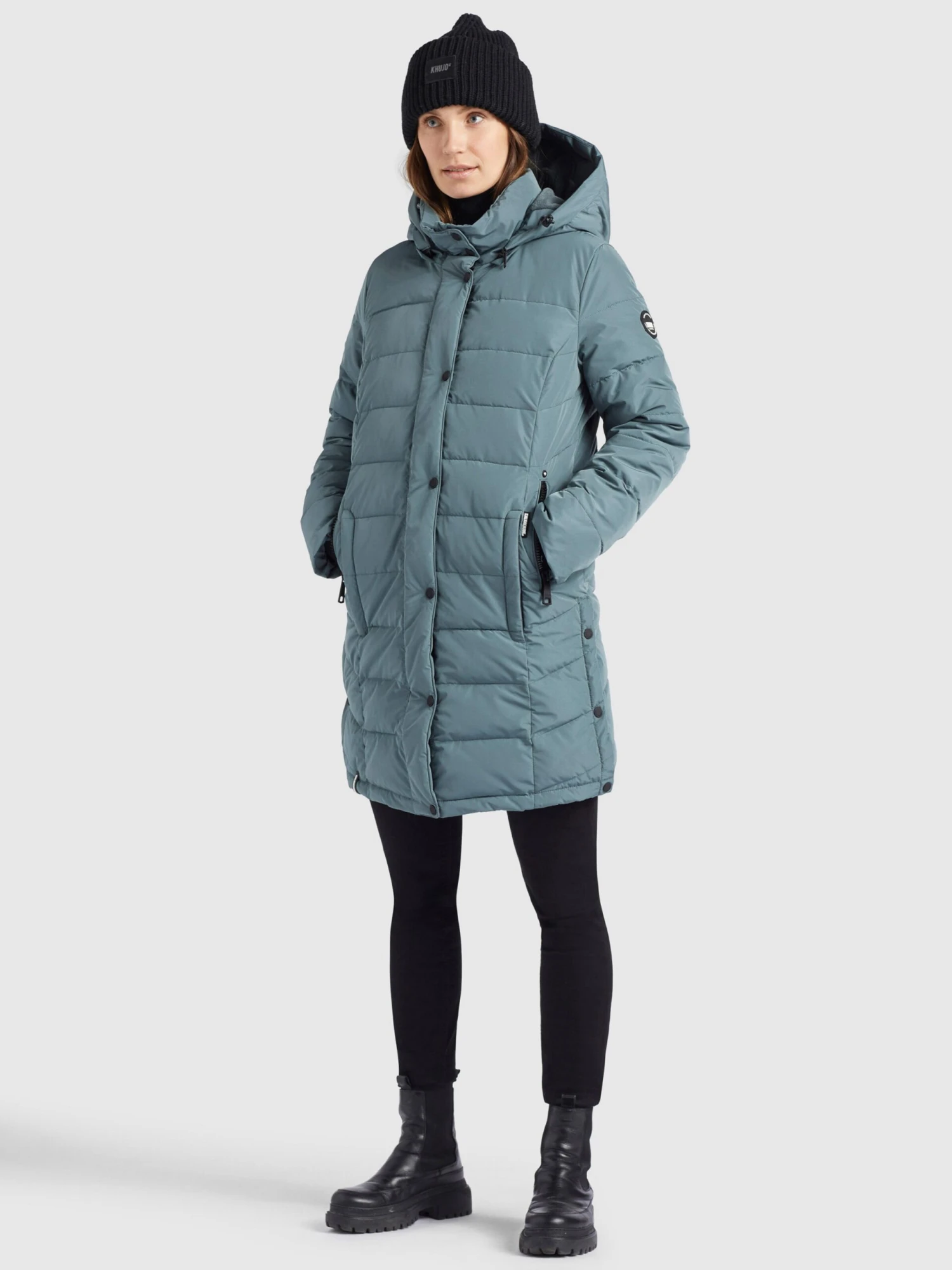 Khujo Manteaux Dhiver Manteau D’hiver Delinas Femme Bleu Pastel 4 Khujo Manteaux Dhiver Manteau D’hiver Delinas Femme Bleu Pastel - Image 4