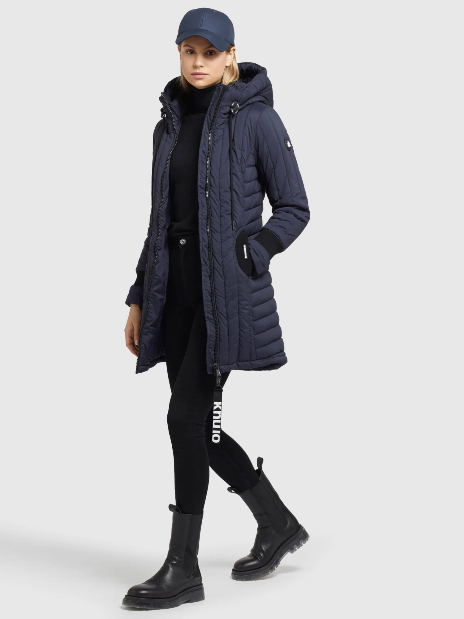 Khujo Vestes Dhiver Veste D’hiver Jerry Femme Bleu Marine 3 Khujo Vestes Dhiver Veste D’hiver Jerry Femme Bleu Marine - Image 3