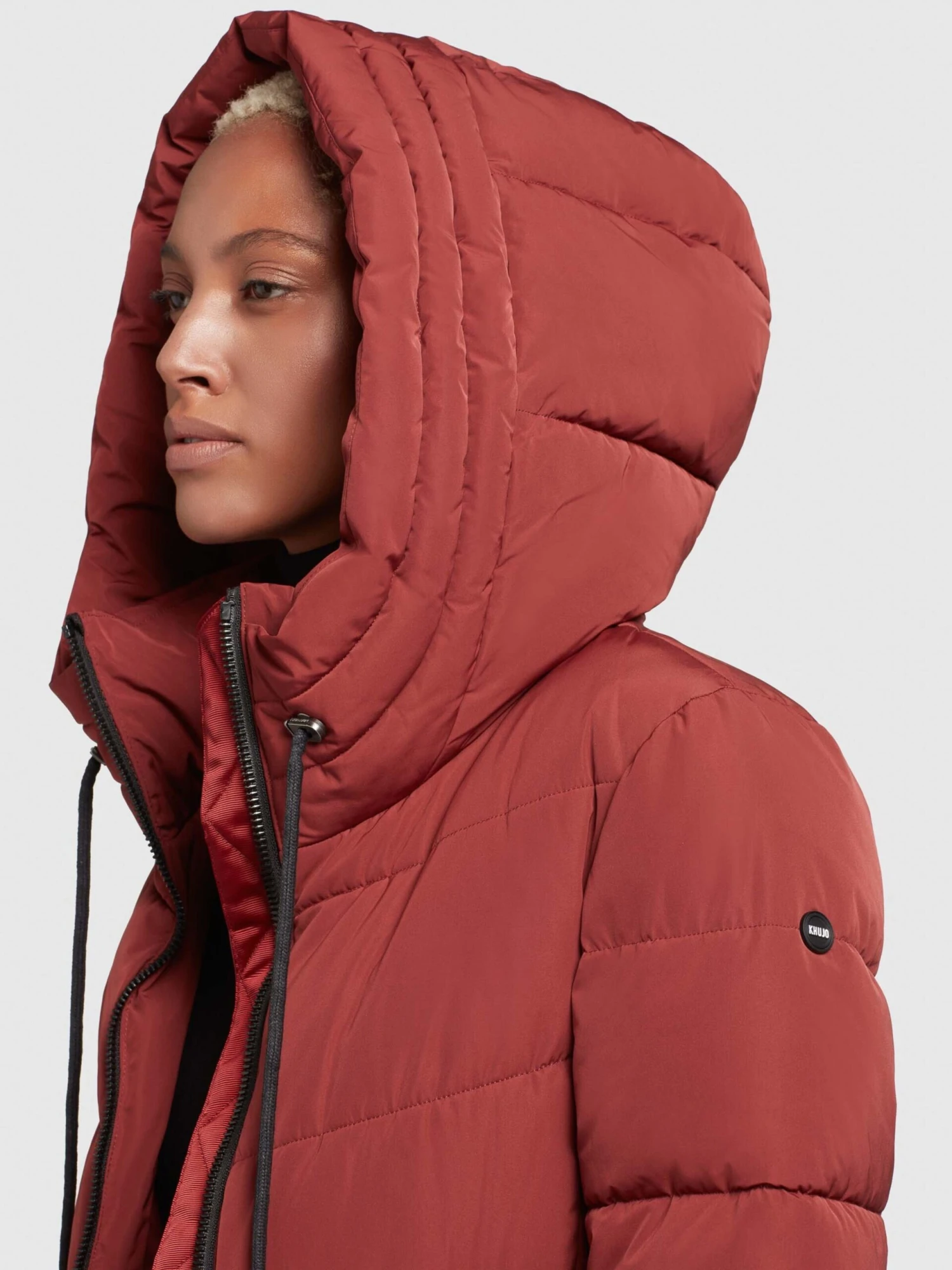 Khujo Manteaux Dhiver Manteau D’hiver Ayleena Femme Rouge Rouille 7 Khujo Manteaux Dhiver Manteau D’hiver Ayleena Femme Rouge Rouille - Image 7