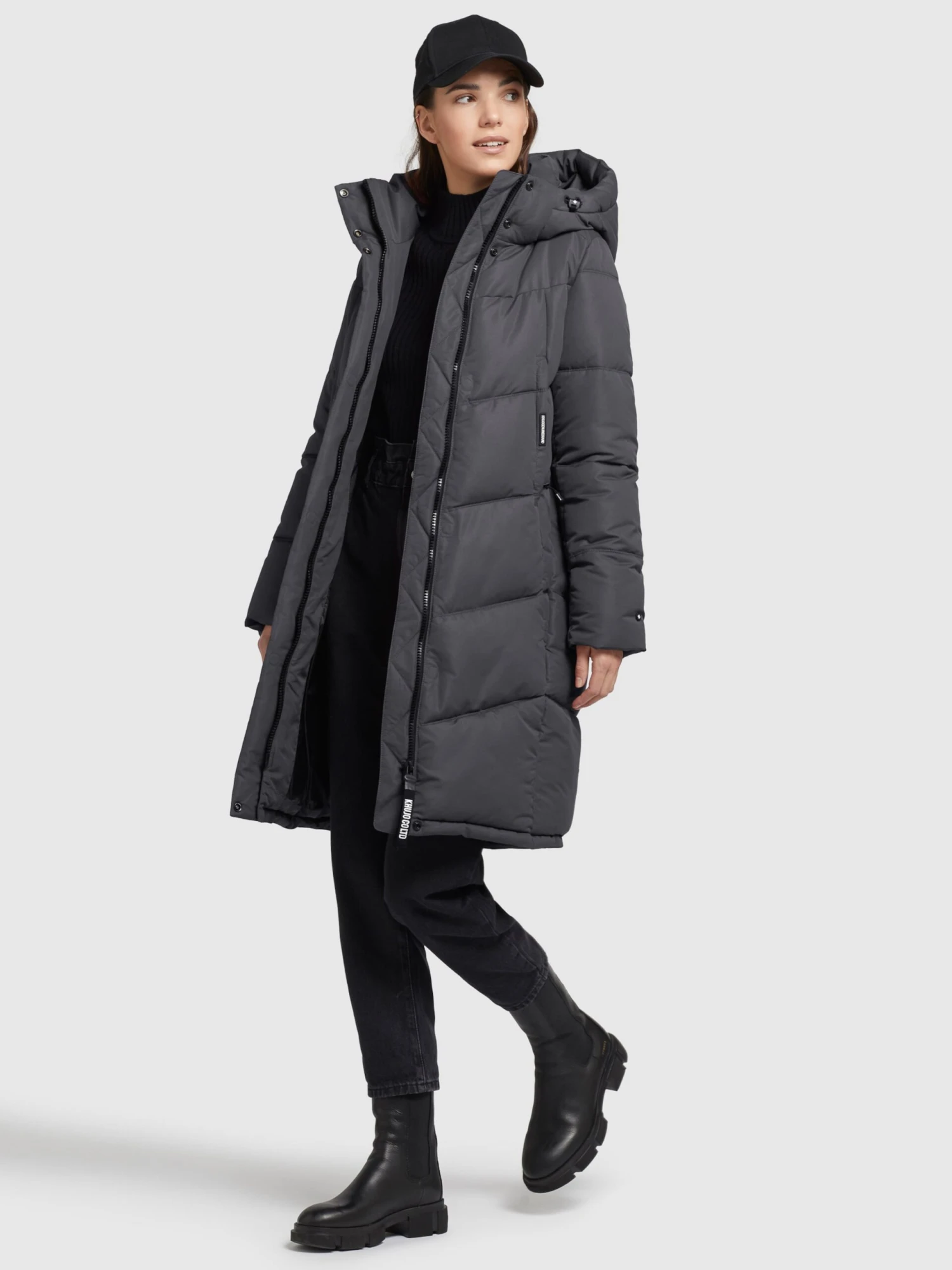 Khujo Manteaux Dhiver Manteau D’hiver Limetta Femme Graphite 6 Khujo Manteaux Dhiver Manteau D’hiver Limetta Femme Graphite - Image 6