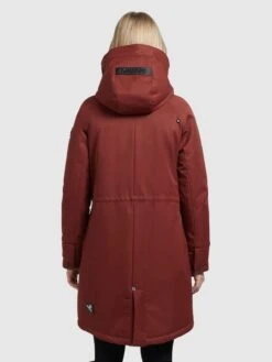 Khujo Parkas Parka Mi-saison Femme Rouge Rouille -Khujo Boutique aae34fa000e1719f6ff3d7ed57fc74ac