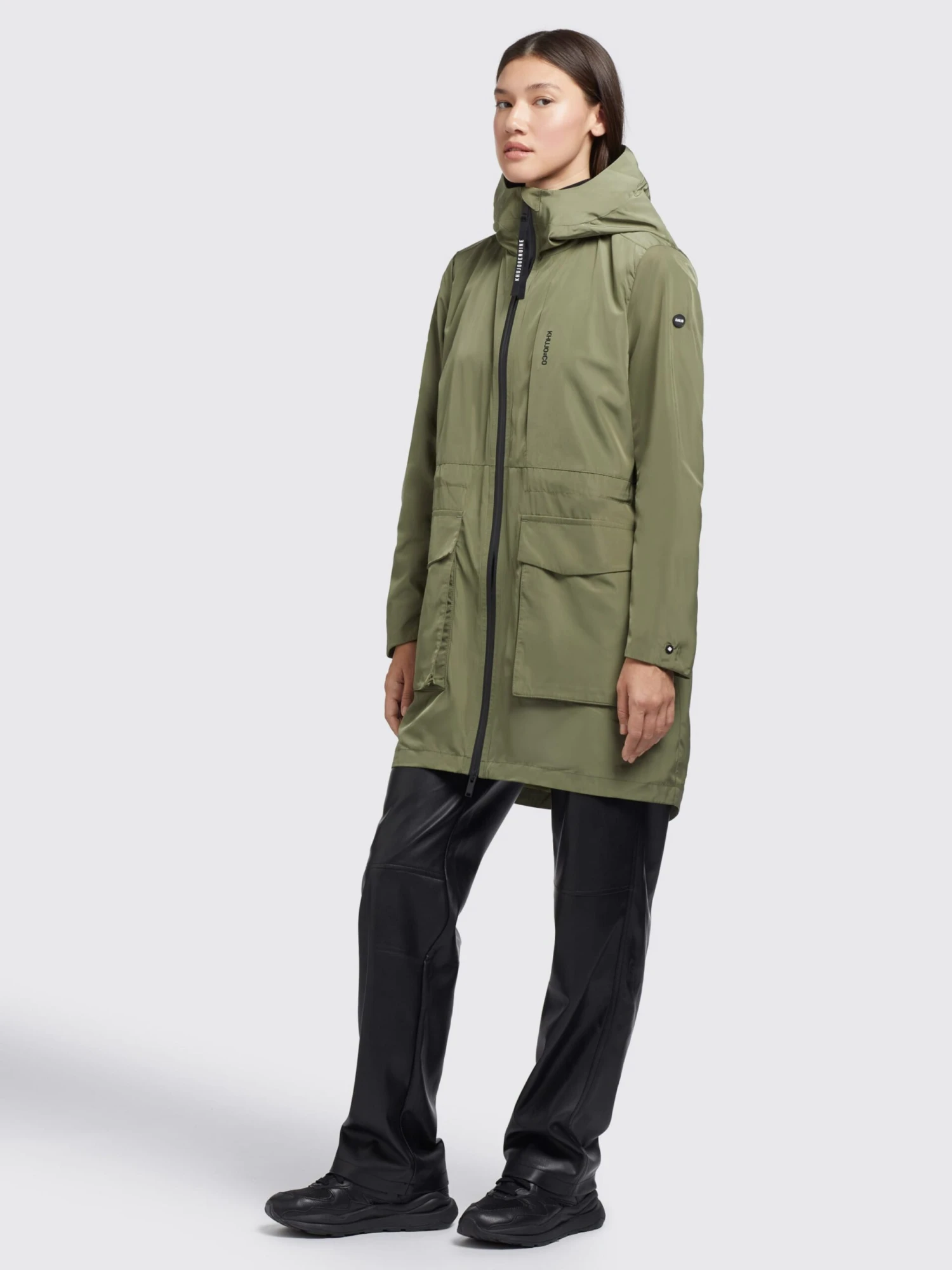 Khujo Manteaux De Mi-saison Manteau Mi-saison Ging Femme Olive 3 Khujo Manteaux De Mi-saison Manteau Mi-saison Ging Femme Olive - Image 3