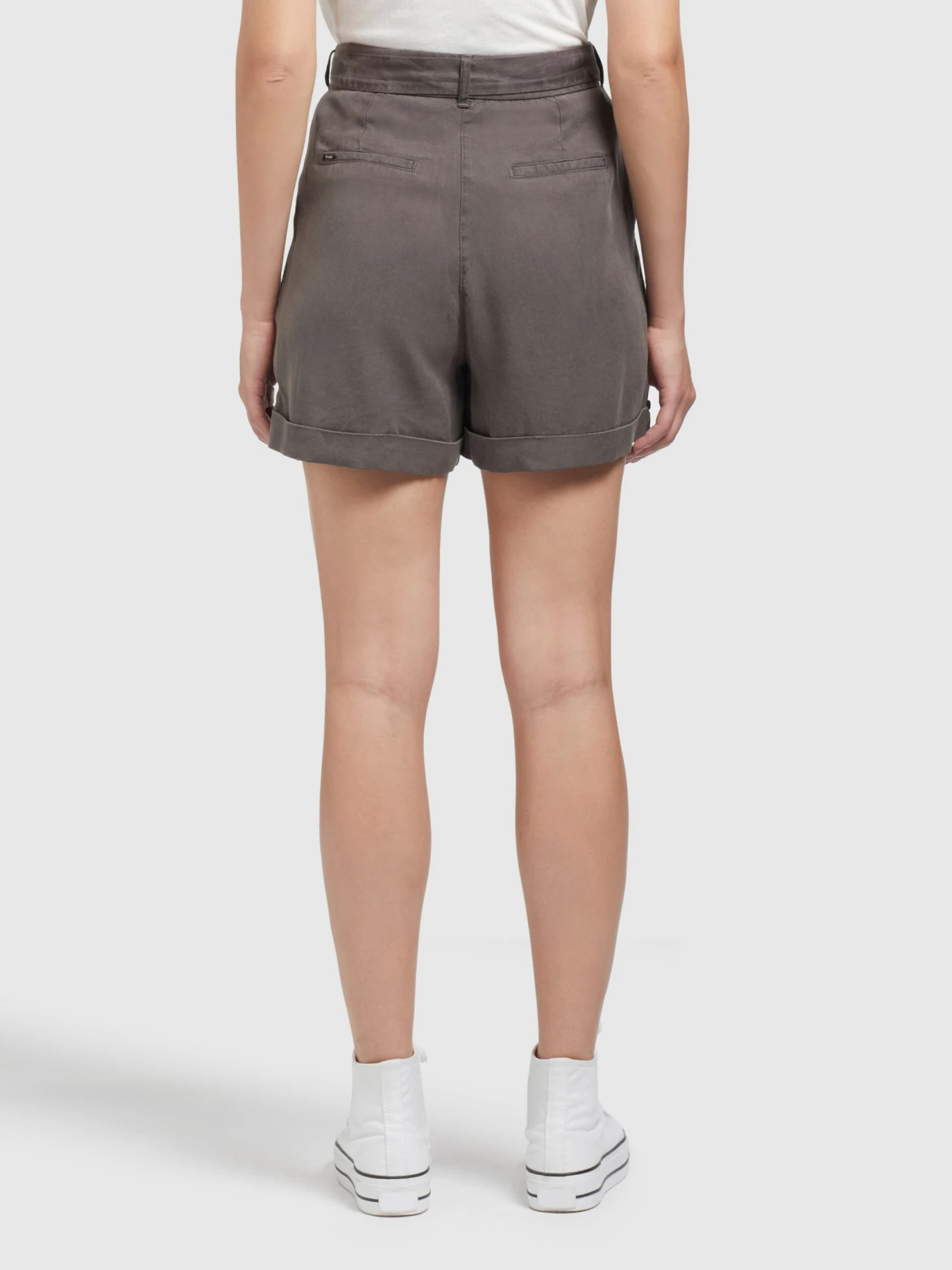 Khujo Shorts Loosefit Pantalon à Pince Elida Femme Anthracite 4 Khujo Shorts Loosefit Pantalon à Pince Elida Femme Anthracite - Image 4