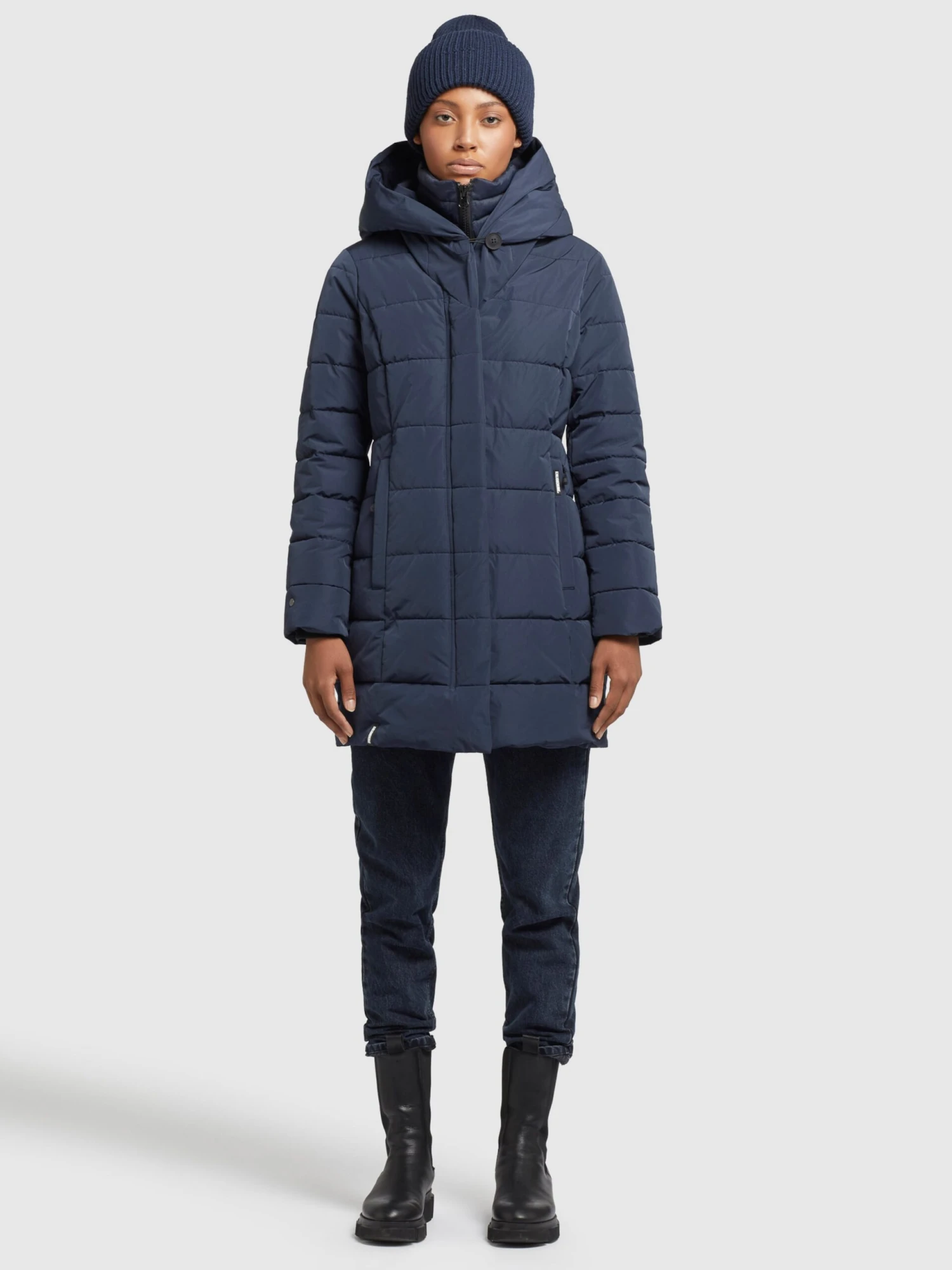 Khujo Manteaux Courts Manteau D’hiver Floyt Femme Bleu Foncé 6 Khujo Manteaux Courts Manteau D’hiver Floyt Femme Bleu Foncé - Image 6