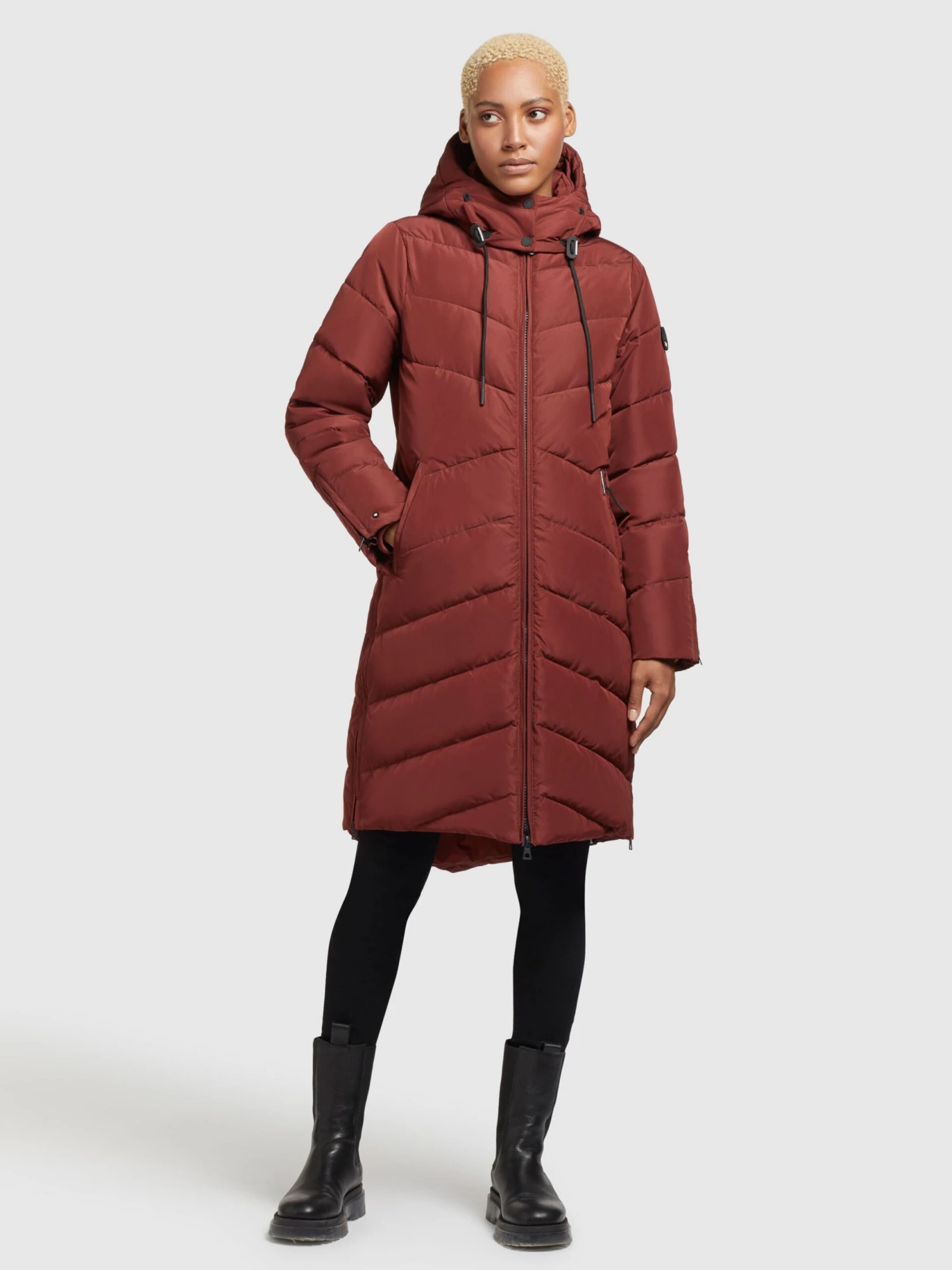Khujo Manteaux Dhiver Manteau D’hiver Huba Femme Rouge Carmin 3 Khujo Manteaux Dhiver Manteau D’hiver Huba Femme Rouge Carmin - Image 3