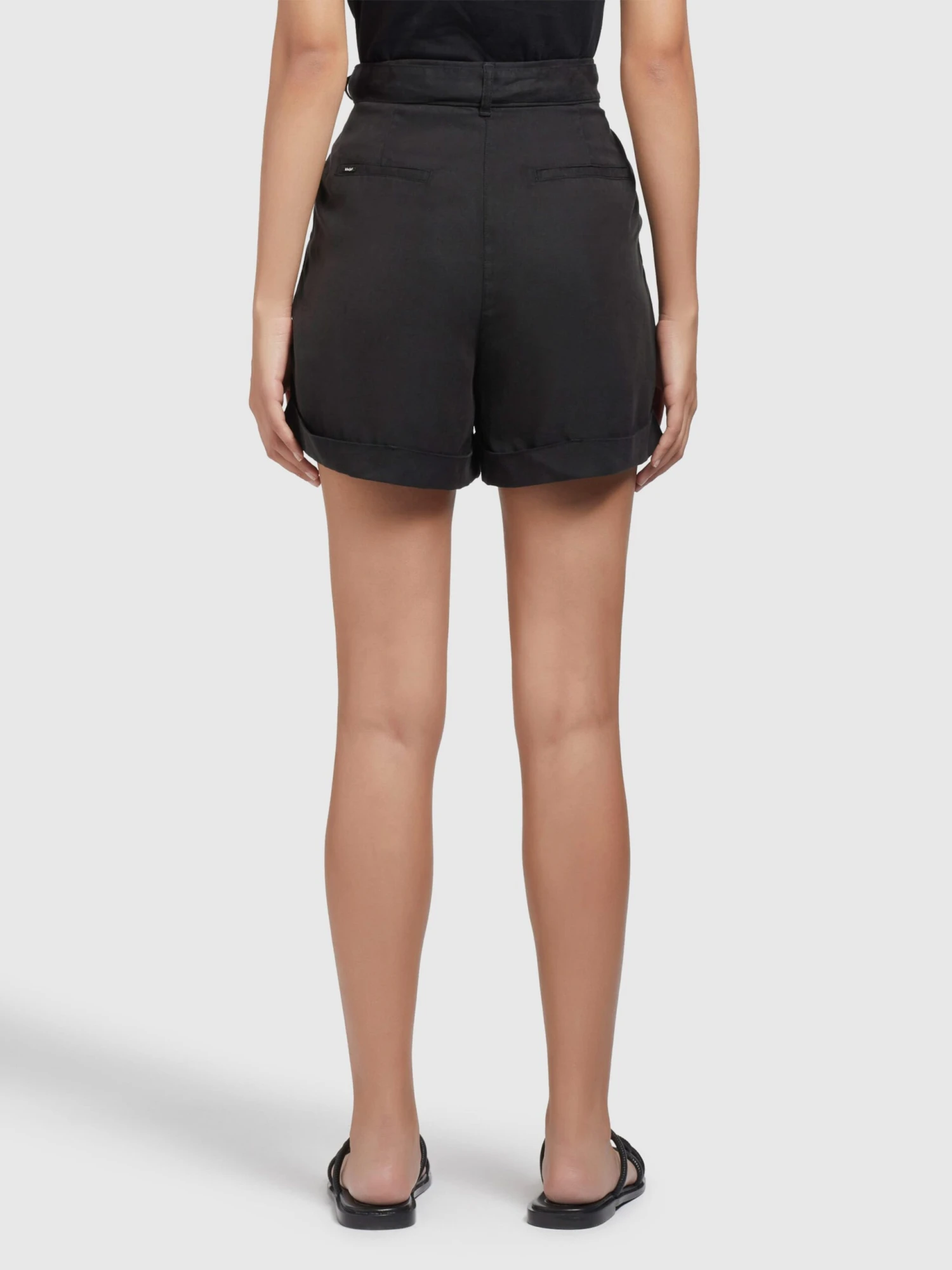 Khujo Shorts Loosefit Pantalon à Pince Elida Femme Noir 4 Khujo Shorts Loosefit Pantalon à Pince Elida Femme Noir - Image 4