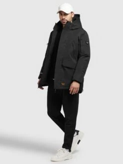 Khujo Vestes Dhiver Veste D’hiver Bates Homme Noir -Khujo Boutique befe86f6e1bcf54a49387e046a2d8a9e