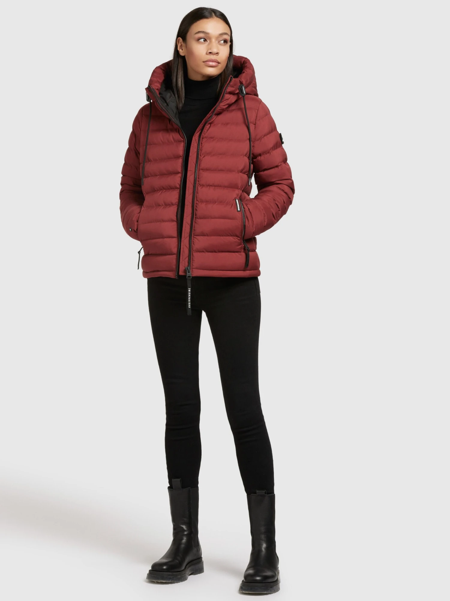 Khujo Vestes De Mi-saison Veste Mi-saison Lovina Femme Rouge Foncé 3 Khujo Vestes De Mi-saison Veste Mi-saison Lovina Femme Rouge Foncé - Image 3