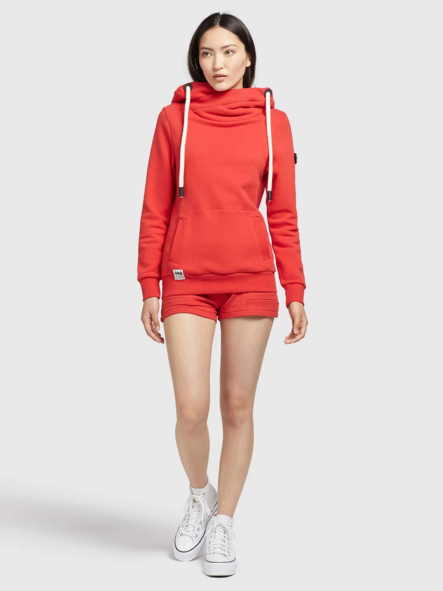 Khujo Sweats à Capuche Sweat-shirt Rhabea Femme Rouge Orangé 6 Khujo Sweats à Capuche Sweat-shirt Rhabea Femme Rouge Orangé - Image 6