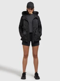 Khujo Vestes De Mi-saison Veste Mi-saison DEBBY Femme Noir -Khujo Boutique c1ba308ee4f1d3271cc0756de16bff2a