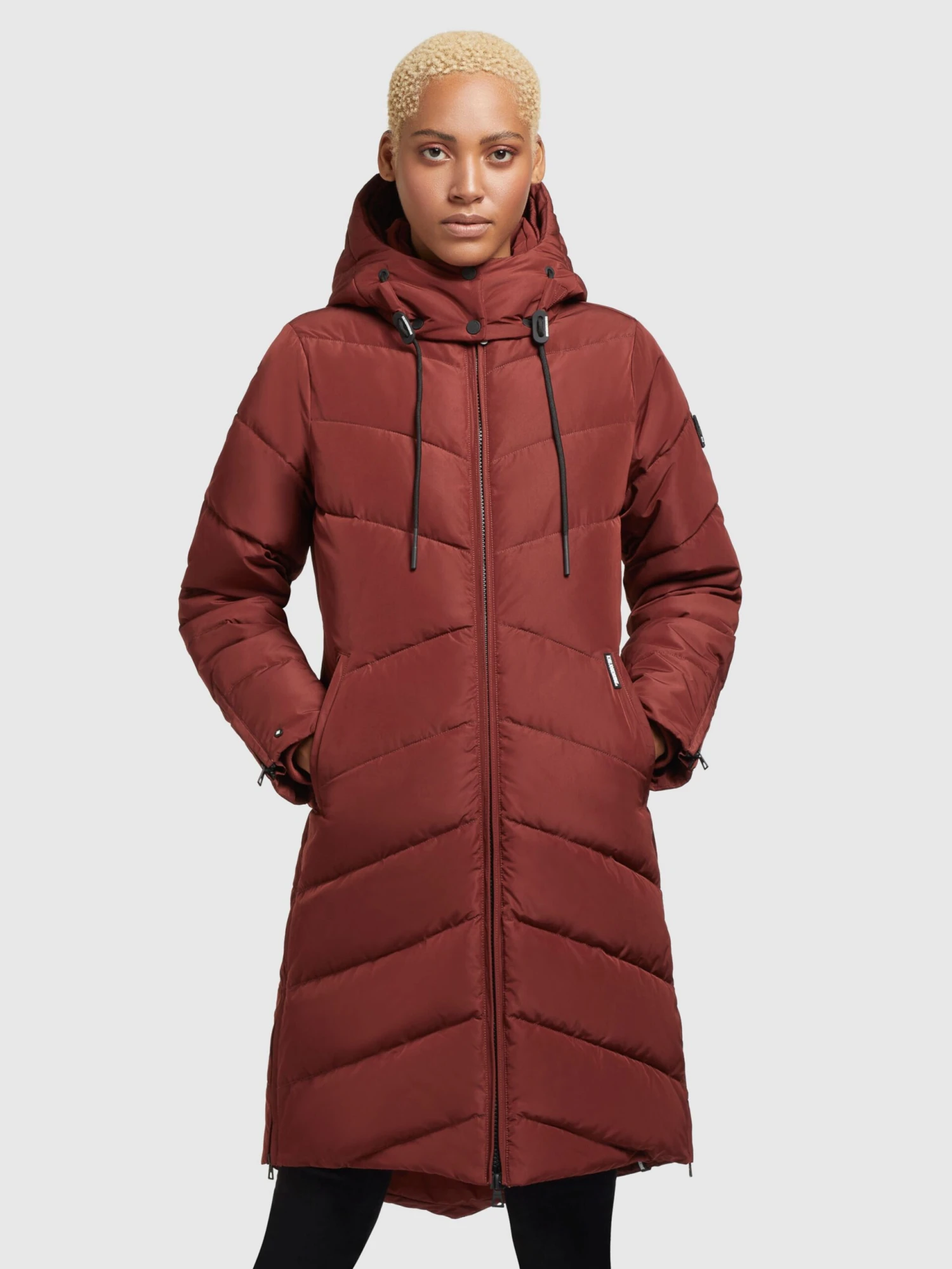 Khujo Manteaux Dhiver Manteau D’hiver Huba Femme Rouge Carmin 2 Khujo Manteaux Dhiver Manteau D’hiver Huba Femme Rouge Carmin - Image 2