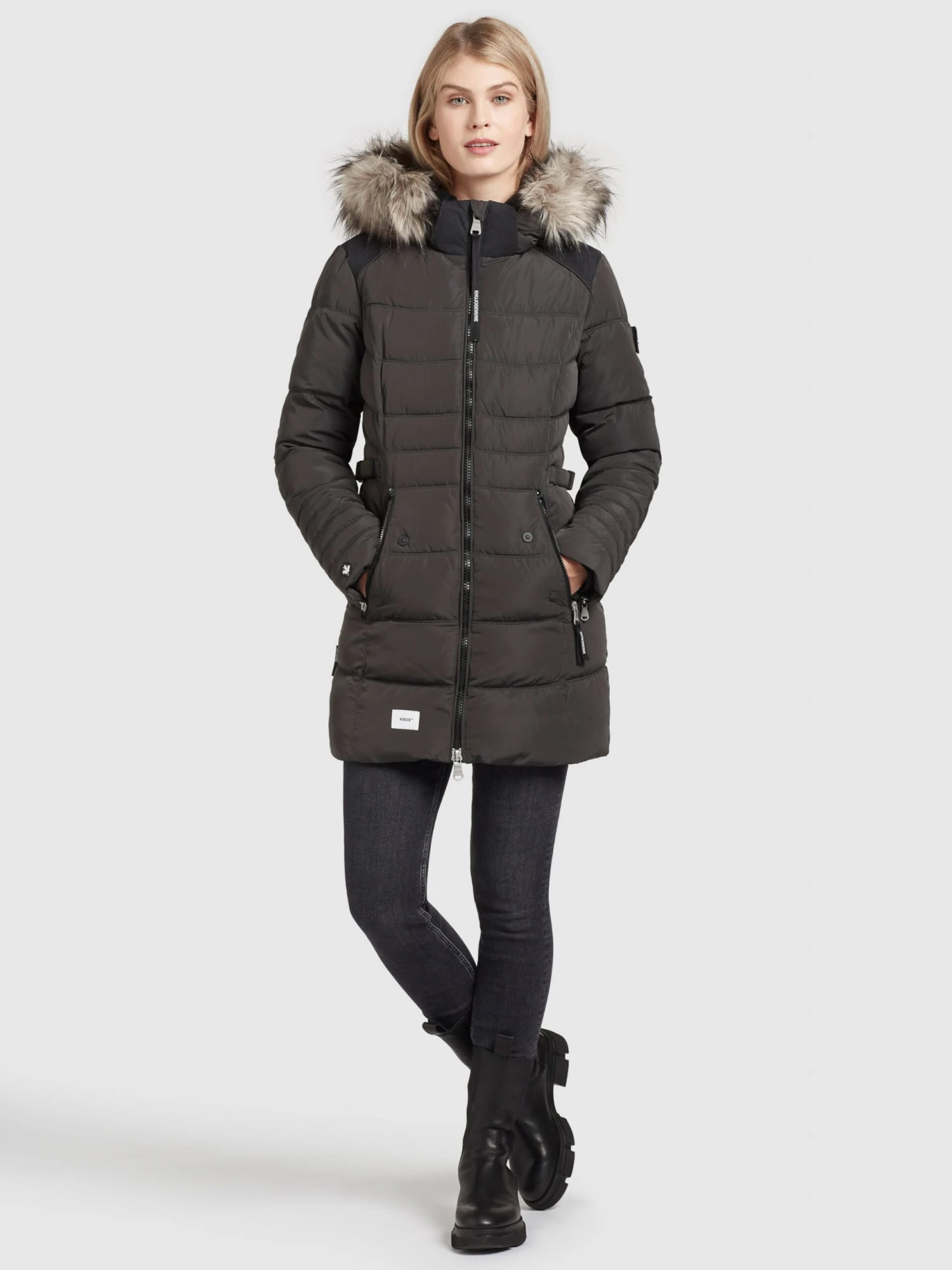 Khujo Manteaux Dhiver Manteau D’hiver Amaray Femme Anthracite 3 Khujo Manteaux Dhiver Manteau D’hiver Amaray Femme Anthracite - Image 3