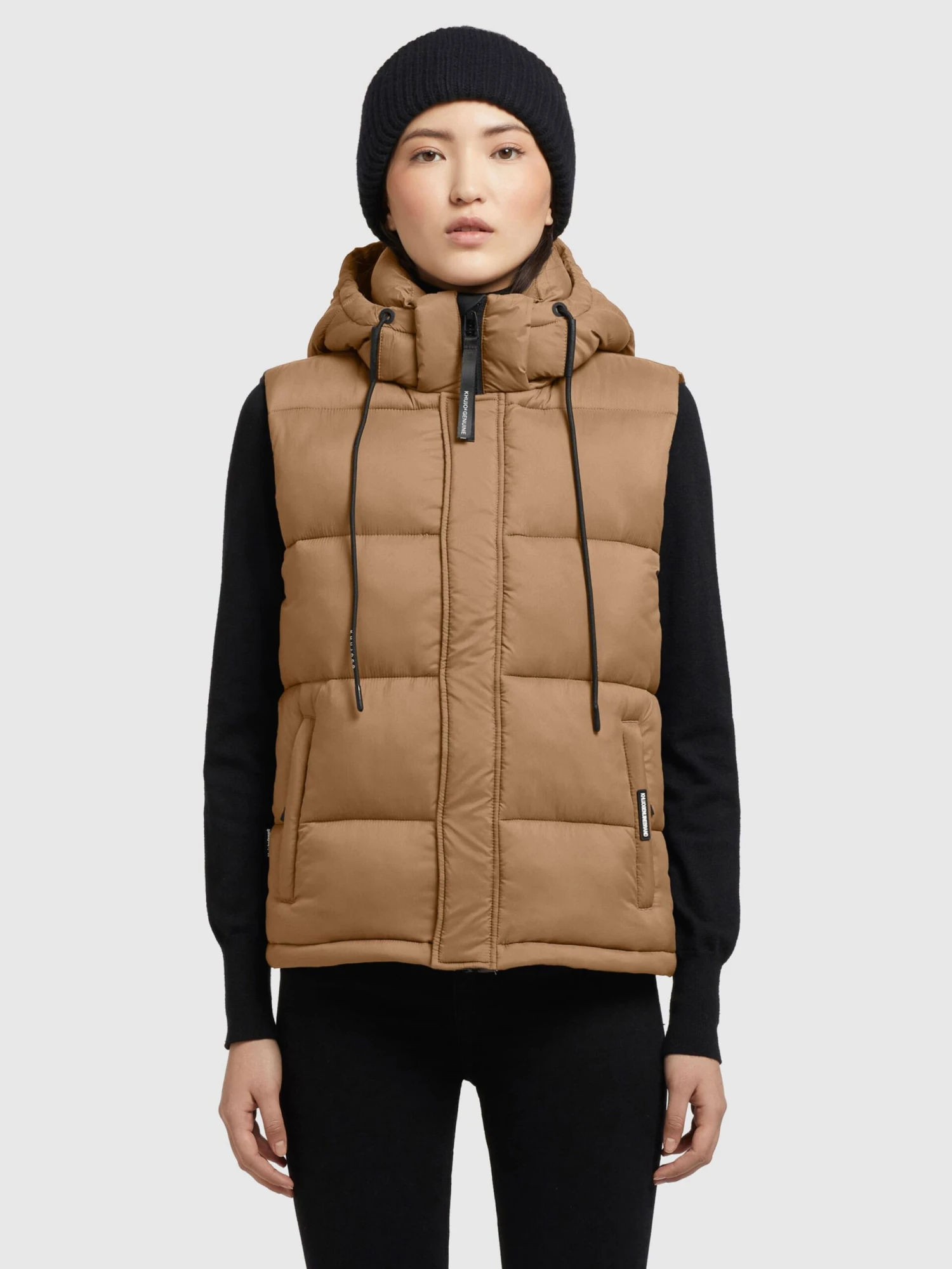 Khujo Vestes Sans Manches Gilet Eden Femme Noisette 2 Khujo Vestes Sans Manches Gilet Eden Femme Noisette - Image 2