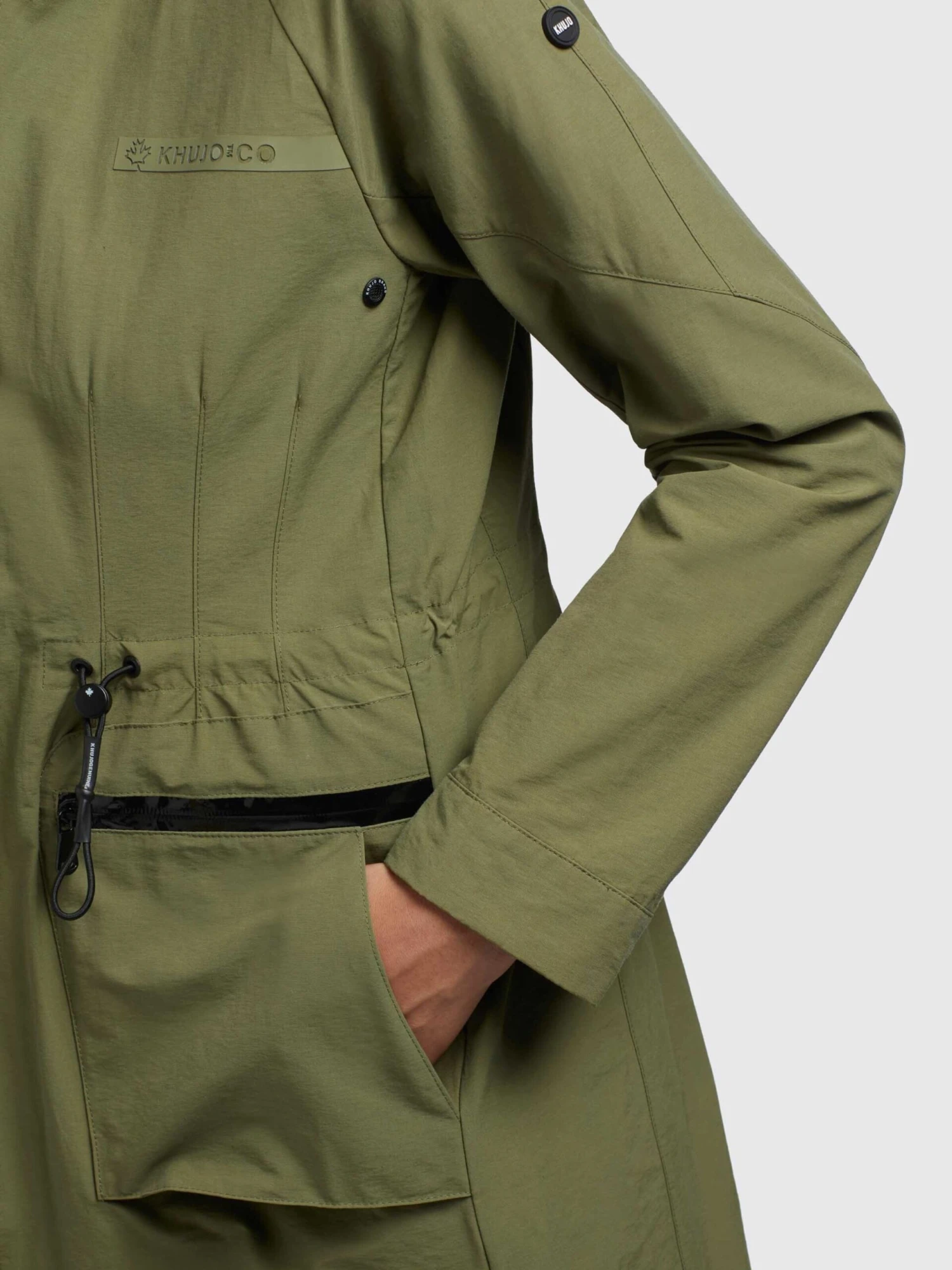 Khujo Parkas Parka Mi-saison Femme Olive 8 Khujo Parkas Parka Mi-saison Femme Olive - Image 8