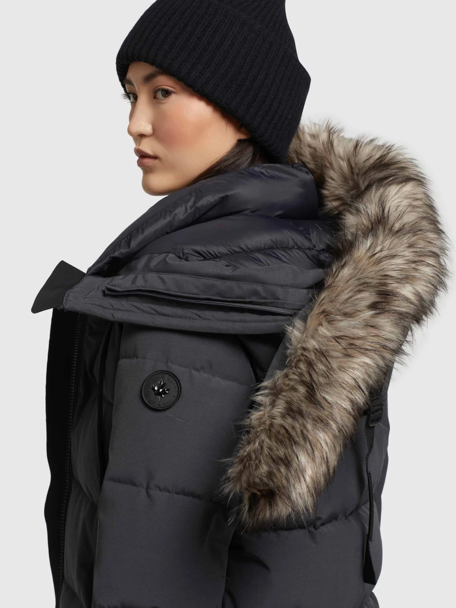 Khujo Manteaux Dhiver Manteau D’hiver LOLL Femme Anthracite 8 Khujo Manteaux Dhiver Manteau D’hiver LOLL Femme Anthracite - Image 8