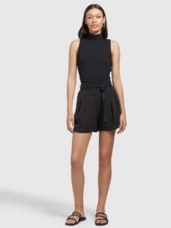 Khujo Shorts Loosefit Pantalon à Pince Elida Femme Noir 10 Khujo Shorts Loosefit Pantalon à Pince Elida Femme Noir -Khujo Boutique dbc721459c0fcaebdff626bfc9acd7b7