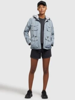 Khujo Vestes De Mi-saison Veste Mi-saison FLAMES Femme Bleu Clair -Khujo Boutique df694f2caa10f2b3760fdf5849c9e5d9