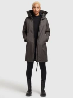 Khujo Manteaux De Mi-saison Manteau Mi-saison LISAD Femme Gris Foncé 12 Khujo Manteaux De Mi-saison Manteau Mi-saison LISAD Femme Gris Foncé -Khujo Boutique e04aadab7e40341130996e569eb05252