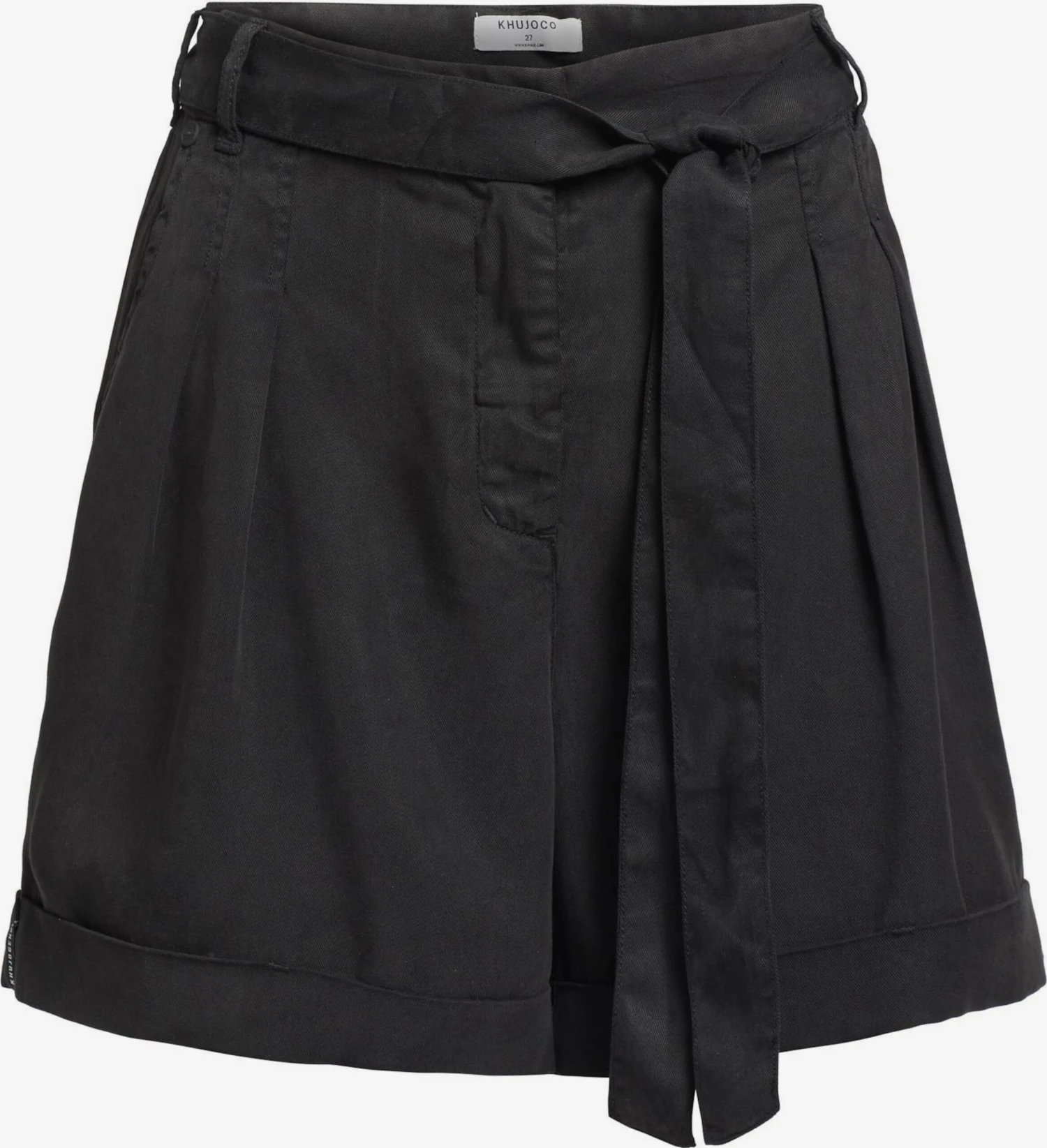 Khujo Shorts Loosefit Pantalon à Pince Elida Femme Noir 1 Khujo Shorts Loosefit Pantalon à Pince Elida Femme Noir