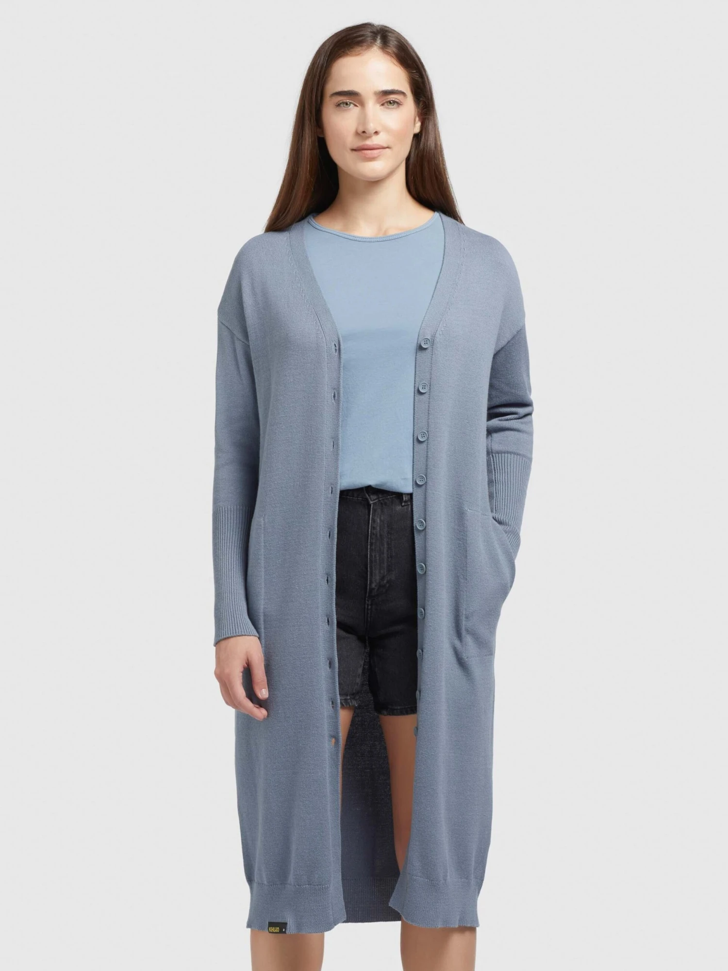 Khujo Gilets Cardigan Elina Femme Bleu 2 Khujo Gilets Cardigan Elina Femme Bleu - Image 2