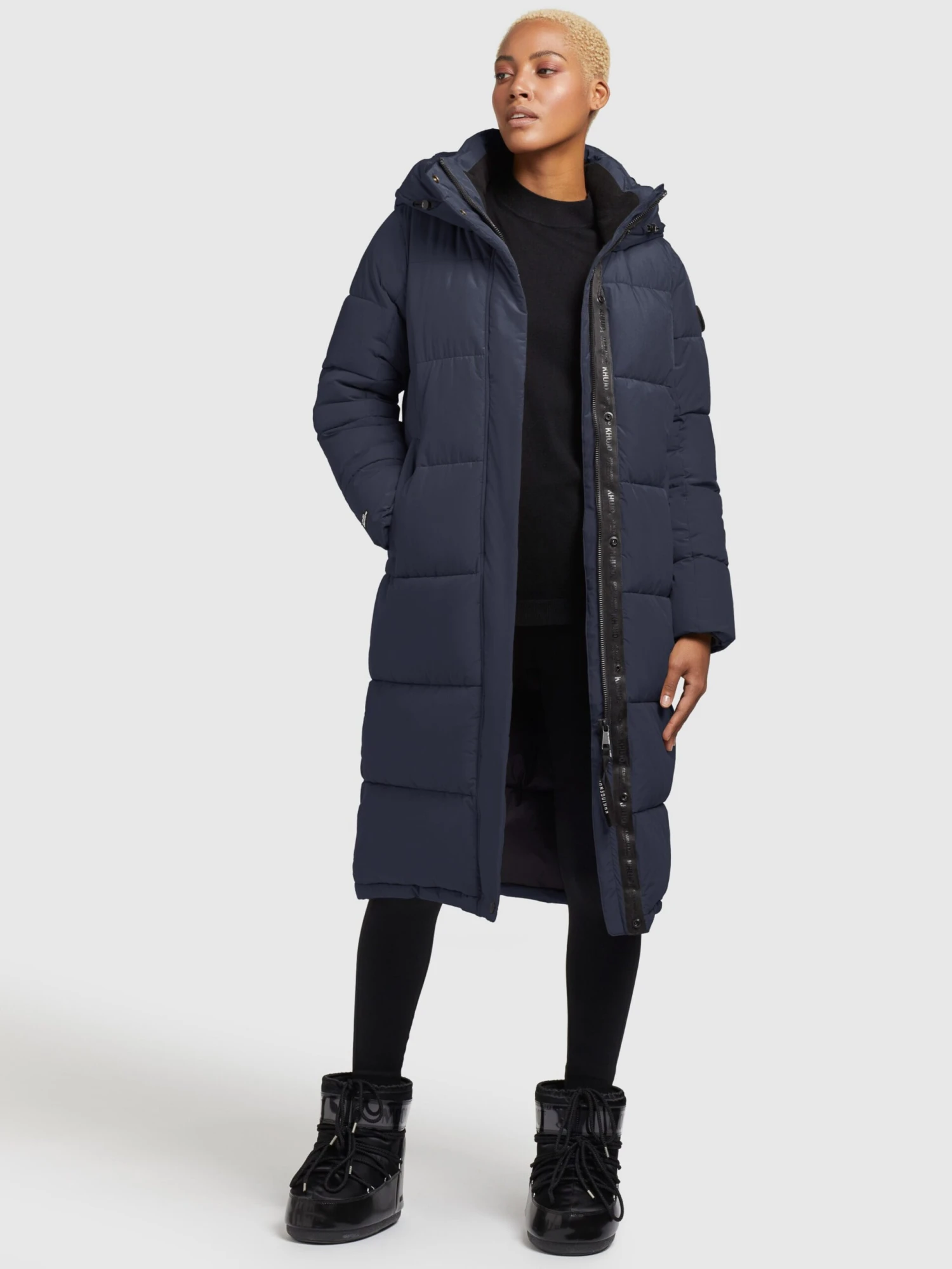 Khujo Manteaux Dhiver Manteau D’hiver TIONE Femme Bleu Marine 3 Khujo Manteaux Dhiver Manteau D’hiver TIONE Femme Bleu Marine - Image 3