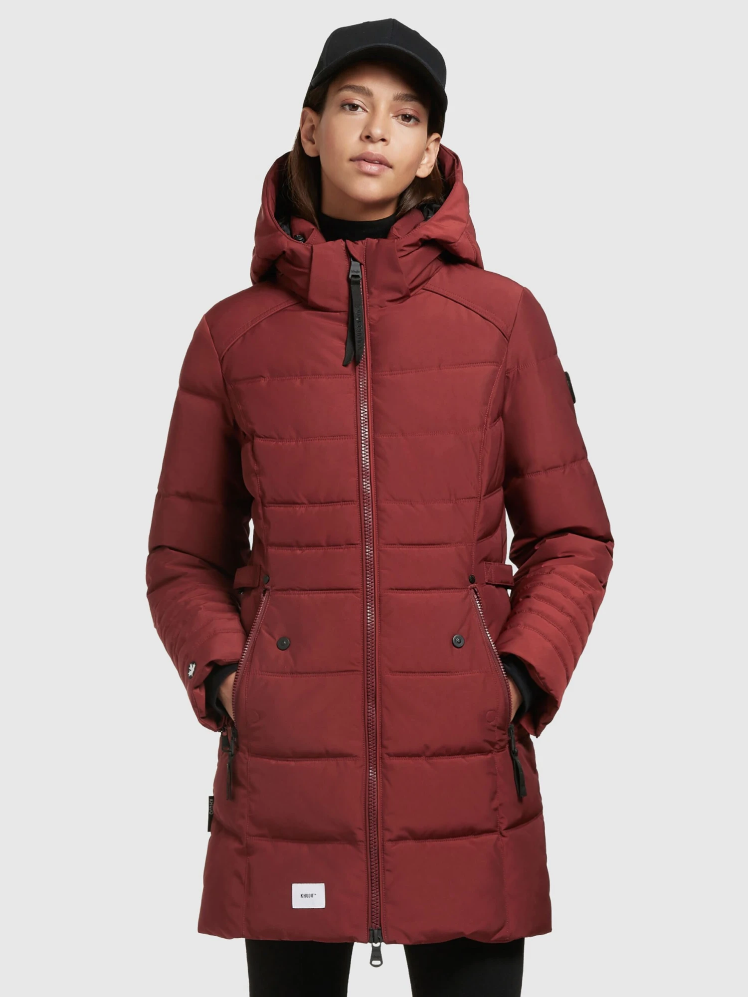 Khujo Manteaux Courts Manteau Mi-saison Amaray 3 Femme Rouge Rubis 2 Khujo Manteaux Courts Manteau Mi-saison Amaray 3 Femme Rouge Rubis - Image 2