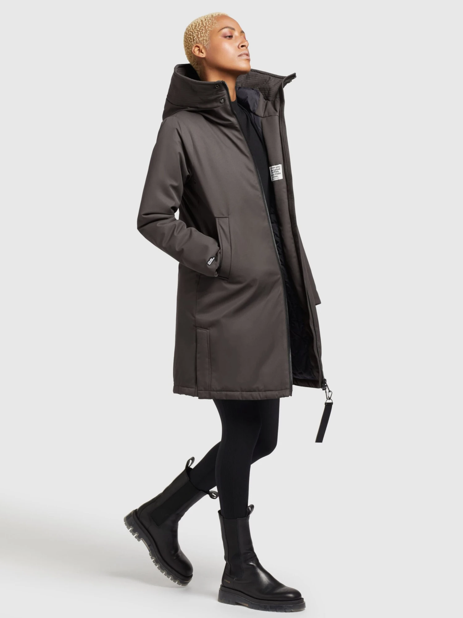 Khujo Manteaux De Mi-saison Manteau Mi-saison LISAD Femme Gris Foncé 6 Khujo Manteaux De Mi-saison Manteau Mi-saison LISAD Femme Gris Foncé - Image 6