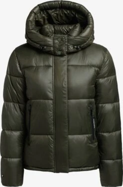 Khujo Vestes Dhiver Veste D’hiver Valona Femme Vert Foncé