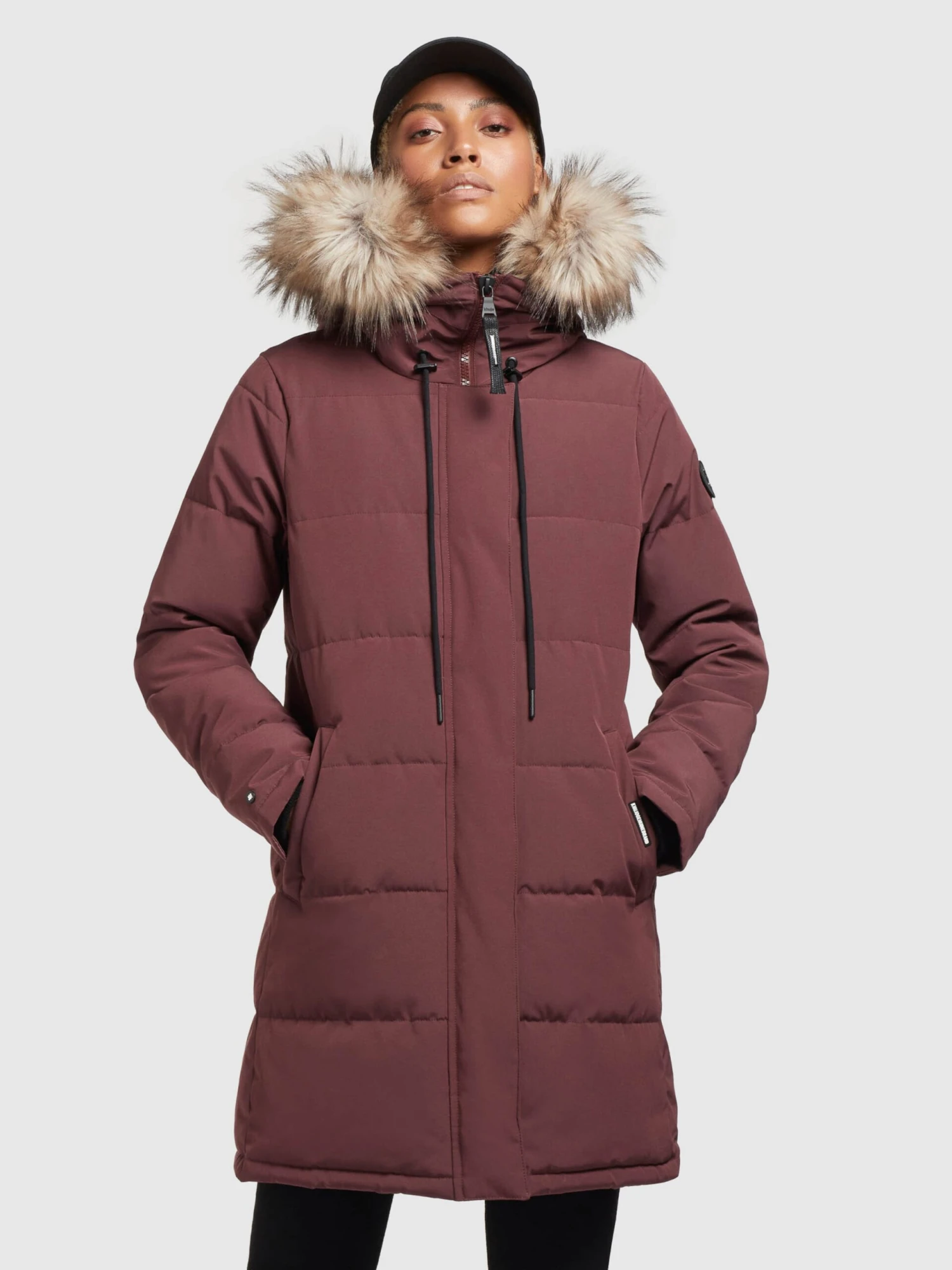 Khujo Manteaux Dhiver Manteau D’hiver Cloren Femme Rouge Foncé 2 Khujo Manteaux Dhiver Manteau D’hiver Cloren Femme Rouge Foncé - Image 2