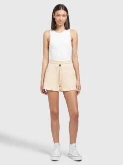 Khujo Shorts Regular Pantalon Femme Jaune Clair -Khujo Boutique f16d6d37ca6bb6d1c81bd4d8c0e68ed9