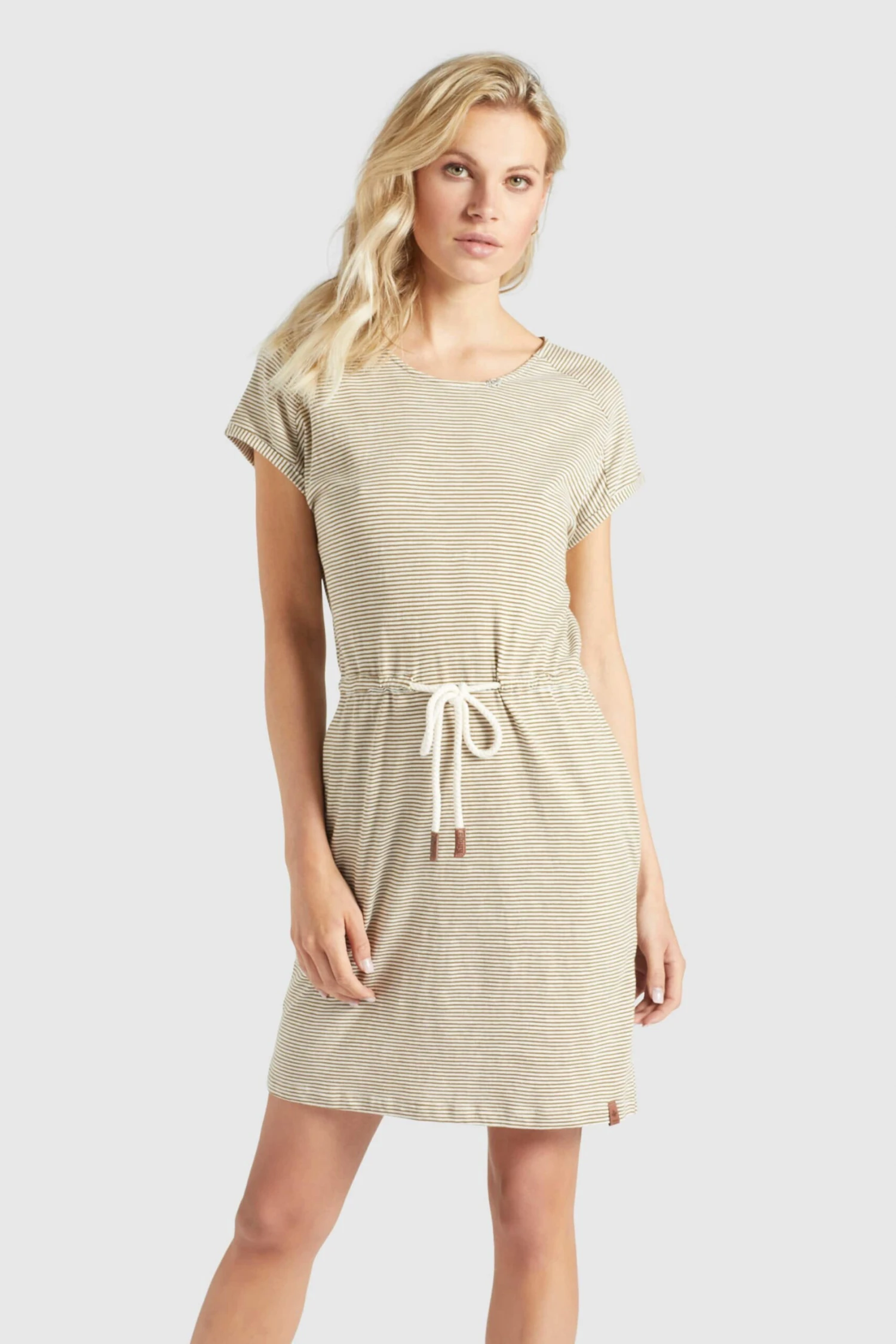 Khujo Robes En Jersey Robe ANNEMARIE Femme Beige / Blanc 2 Khujo Robes En Jersey Robe ANNEMARIE Femme Beige / Blanc - Image 2