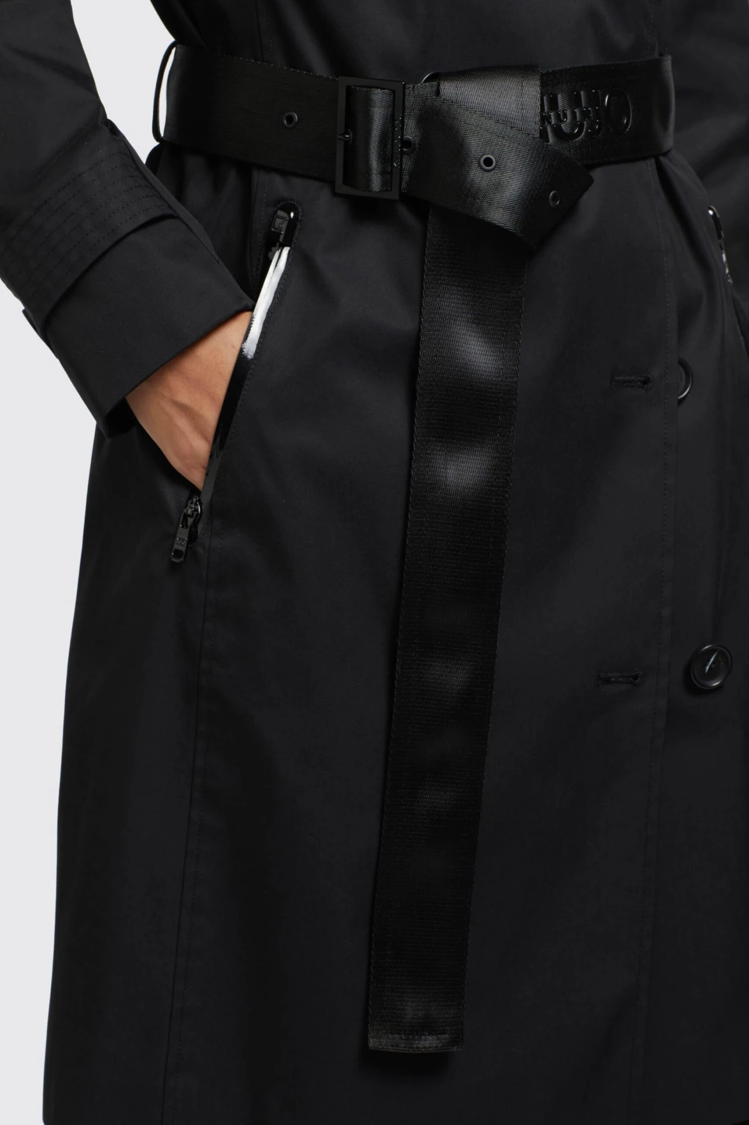 Khujo Trenchs Manteau Mi-saison Sarina Femme Noir 7 Khujo Trenchs Manteau Mi-saison Sarina Femme Noir - Image 7