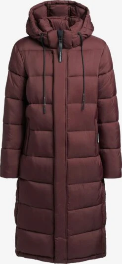 Khujo Manteaux Dhiver Manteau D’hiver Julina Femme Rouge Foncé